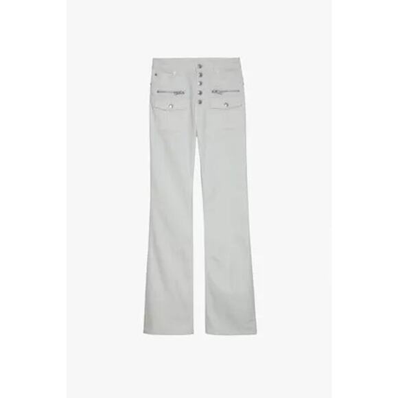 Zadig‎ & Voltaire NWT Eyes Denim Show Jeans in White Size 24 MSRP $368 - Picture 2 of 8
